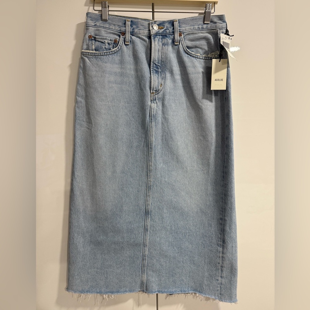 AGOLDE DELLA DENIM SKIRT SIZE 27 in PRACTICE - Picture 5 of 11